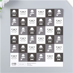 Двусторонняя бумага для скрапбукинга «Арт Узор. Харизма и стиль», 180 г/м², 15.5×17 см