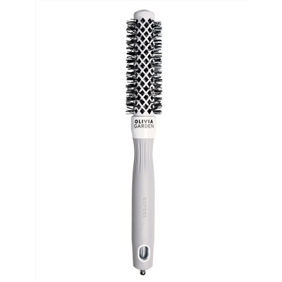 Olivia Garden Термобрашинг для укладки волос / Expert Blowout Shine White & Grey, 20 мм, бело-серый