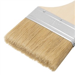 Кисть плоская "Евро" 4", натуральная щетина, деревянная ручка MTX