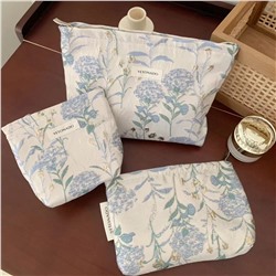 Fresh handheld capacious cosmetic bag for traveling, organizer bag, small clutch bag