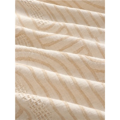 Плед «Этель» Cotton 150×240 см, бежевый, хлопок100%