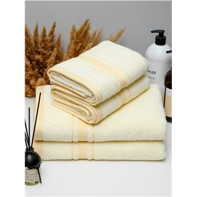 Комплект Полотенец 4шт молочный рейв