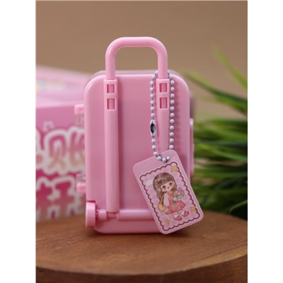 Канцелярский набор DIY в шкатулке "Suitcase", pink, шоу-бокс 16 шт.