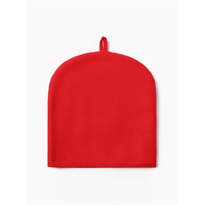 Грелка на чайник Этель Home collection red 28×28 см, 61% лён, 39% хлопок