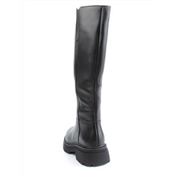02-FK884-1M BLACK Сапоги зимние женские (натуральная кожа, байка, натуральный мех)