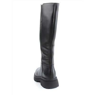 02-FK884-1M BLACK Сапоги зимние женские (натуральная кожа, байка, натуральный мех)