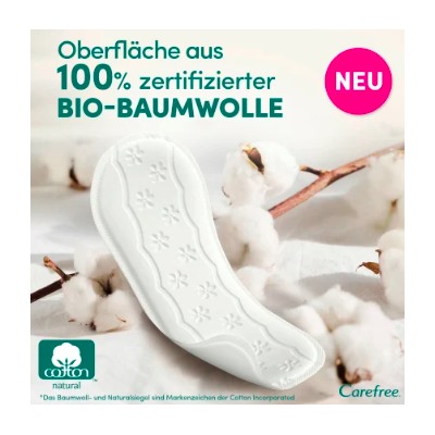 Carefree  Slipeinlagen Organic Cotton Normal 30 St, Карефри Ежедневные прокладки из органического хлопка Normal 30шт, 5 упаковок (150 штук)
