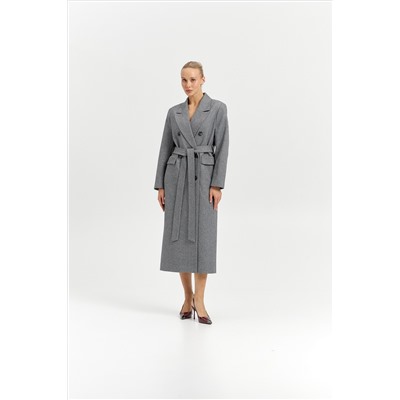 Пальто женское демисезонное 26326 (пепельный/ёлочка)