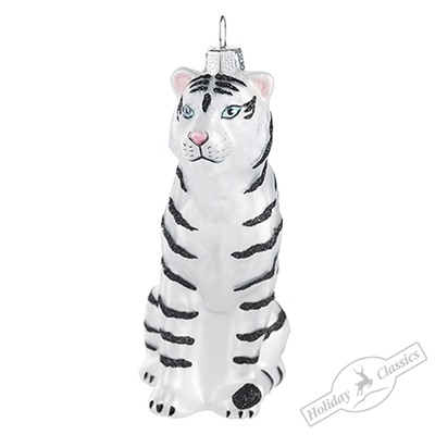 Тигр бенгальский сидящий (стекло) 6х4,5х11,5 см