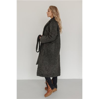 Шубка утеплённая 24558 (серо-зелёный)