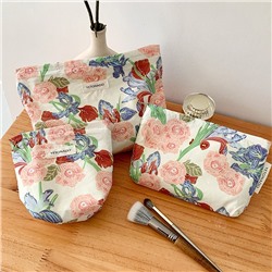 Fresh fuchsia capacious cosmetic bag, storage system, for import, wide color palette
