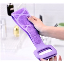 Силиконовая щетка для душа / Массажная щетка мочалка для тела lilac