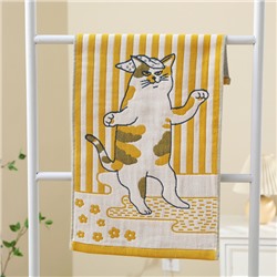 Zhiyang Naughty Cat Creative Gauze Children's Towel Baby Facial Towel Full Moon Banquet Children's Turks Wholesale