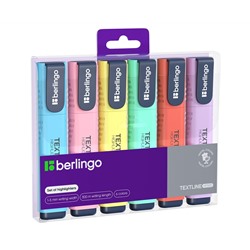 Набор текстовыделителей Berlingo "Textline HP500" 6цв., 1-5мм, PET-бокс с ЕП