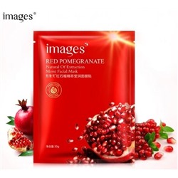Тканевая маска для лица омолаживающая / IMAGES RED POMEGRANATE с экстрактом граната и гиалуроновой кислотой 30 гр.