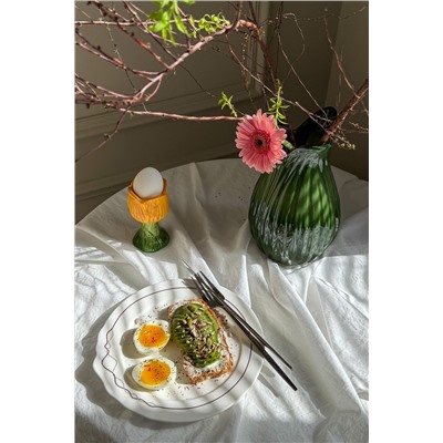 Ваза Petal зеленого цвета из коллекции Blossom, 22 см