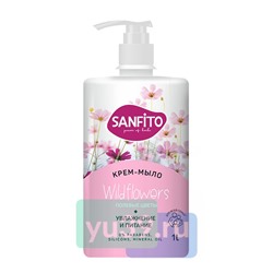 Крем-мыло жидкое Sanfito Sensitive Полевые цветы флакон 1 л