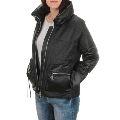EAC931 BLACK Куртка демисезонная женская (100 гр. синтепон)