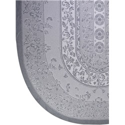 07с24- ЯК  Скатерть  170*250   "Овальная"  цв. серый