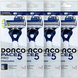 Станок для бритья с несъемной головкой DORCO PACE-5 PRO (4 шт.), FVB 100-4P