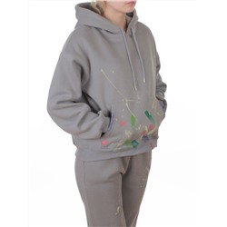 005 GRAY Костюм спортивный зимний женский (95% хлопок, 5% полиэстер)