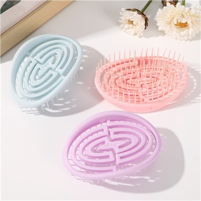 Расческа массажная компактная распутывающая 11*7 см.