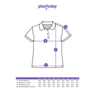 Футболка-поло для девочки