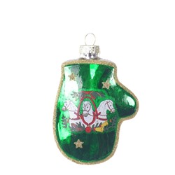 Украшение новогоднее "Варежка с лошадками", L6,5 W2 H10,5 см
