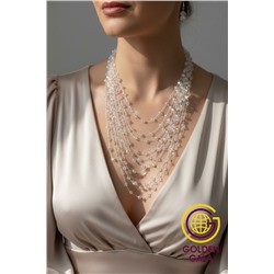 Комплект бижутерии "Хрустальная россыпь" , цвет прозрачный