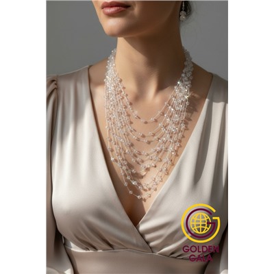 Комплект бижутерии "Хрустальная россыпь" , цвет прозрачный