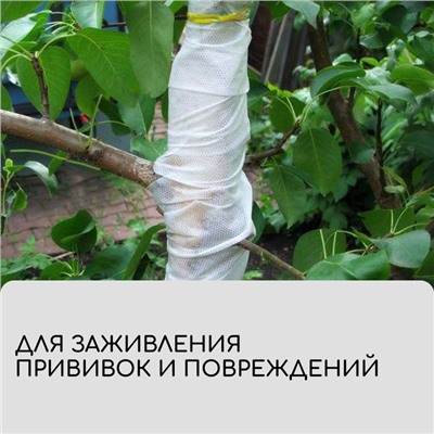 Бинт садовый, 10×0.08 м, плотность 60 г/м², спанбонд с УФ-стабилизатором, белый, Greengo, Эконом 20%