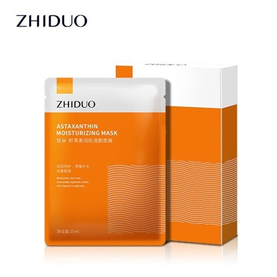 Тканевая маска для лица с астаксантином ZHIDUO Astaxantin Moisturizing Facial mask, 25 мл