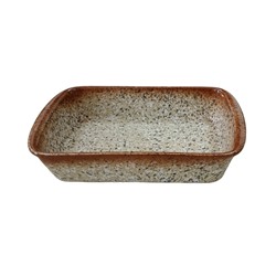 Форма д/запекания JEWEL ПП004-66 Мрамор 30см с ручами КОРИЧНЕНВАЯ (керамика) (12).