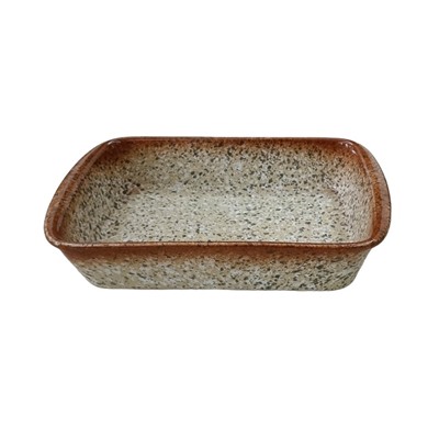 Форма д/запекания JEWEL ПП004-66 Мрамор 30см с ручами КОРИЧНЕНВАЯ (керамика) (12).