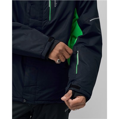 Горнолыжный костюм мужской зимний зеленого цвета 07715Z