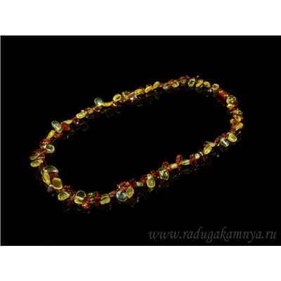 Бусы из янтаря облепиха лимонный, коньячный, 45см.