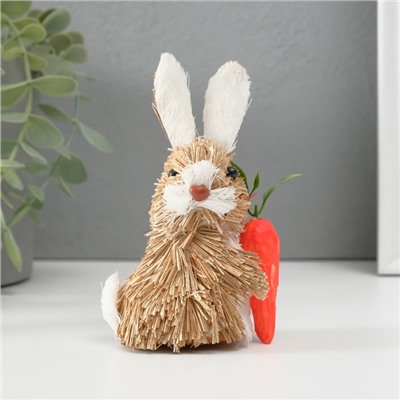 Фигурка «Милый зайка с морковкой», 8×4.7×12.3 см