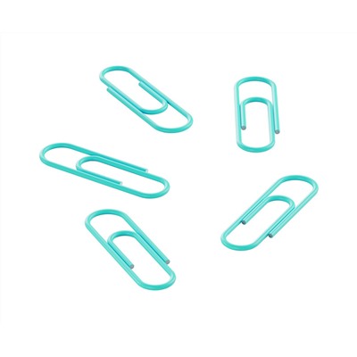 Скрепки 28мм, Berlingo, 100шт., цветные, ПВХ упак., европодвес, голубые
