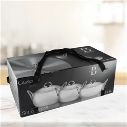 903-001 Набор посуды 6пр. MIRROW (5,3л/24см, 7,2л/26см, 6л/28см) в под.уп.(х1)Нержавеющая сталь