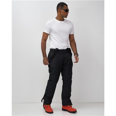 Горнолыжные мужские брюки зимние черного цвета 9800Ch