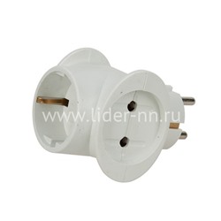 Разветвитель сетевой Perfeo "RU POWER" 3 гнезда; 16A; 1гн/з; 2гн/бз (белый) 3Т1