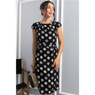 Платье Габриэль (черное/круги) П13953-10М