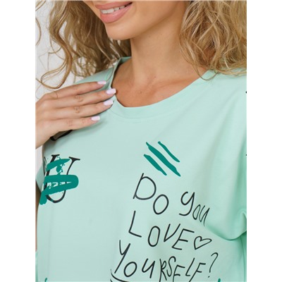 877 Футболка ментол Свт