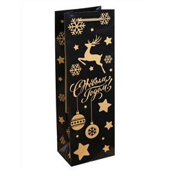 Пакет подарочный НГ 12x36x8,5см Новогодний олень 157г Миленд ПКП-5630/12/Россия
