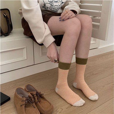 Brand goods, demi-season Japanese knee socks, mid-length