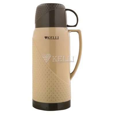 Термос KELLI KL-0968 Кофейный со стеклянной колбой 1,0л (12шт) оптом