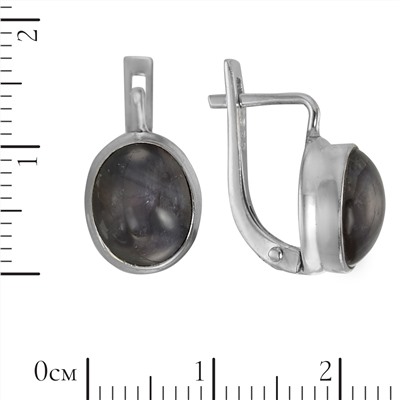 Серьги 'Светоч' с звёздчатым сапфиром ИАСК31108Х10ЗС0R6