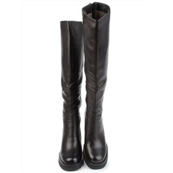 02-B6237-6051Z-6BM-1 BLACK Сапоги зимние женские (натуральная кожа, натуральный мех)