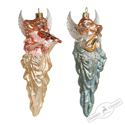 Ангел "Райская мелодия" асс. из 2-х (стекло) 6,5х4,5х19 см