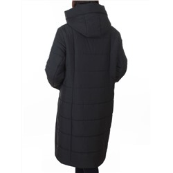 A615 GRAY/BLUE Пальто зимнее женское (верблюжья шерсть, 120 гр. холлофайбер)